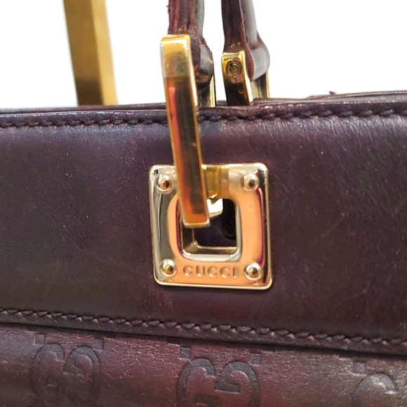 GUCCI PUNCH TOTE GUCCISIMA LEATHER G EMBOSSED 🤎🤎🤎🤎 - Picture 3 of 16